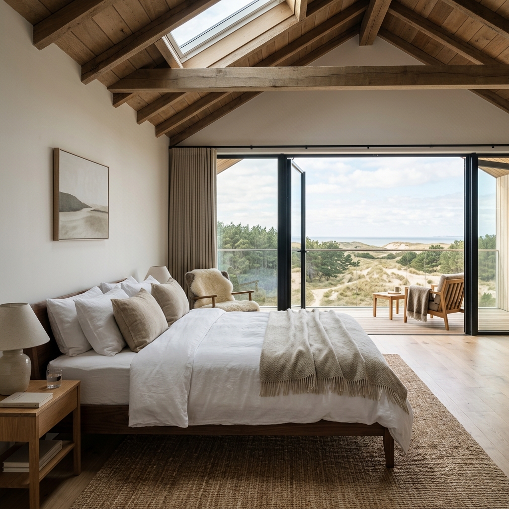 Master bedroom with dune views